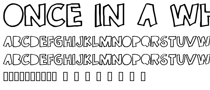 Once in a while font